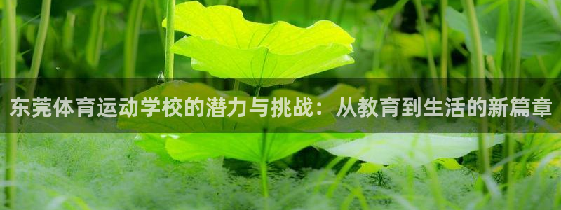 千亿国际官网下载平台注册流程图：东莞体育运动学校的潜